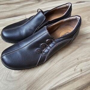 Thom McAn Womens Leather upper Slip-On  Dark Brown Womens Size 8.5  NWOT